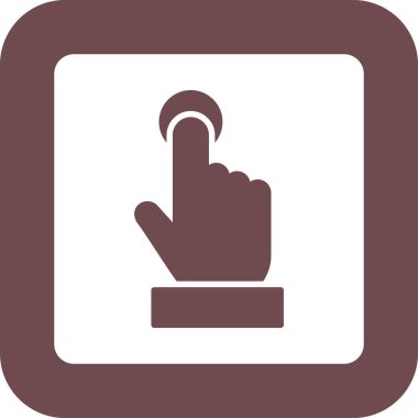 El işaretleyici vektörü kare simge resmini yuvarladı