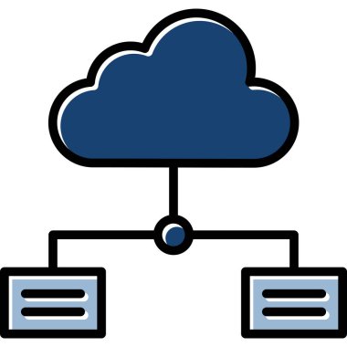 bulut hesaplama vektörü simgesi
