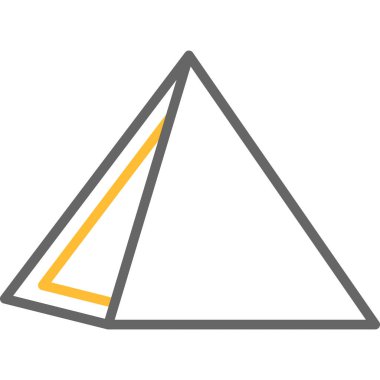 Beyaz arkaplanda izole edilmiş vektör üçgen simgesi