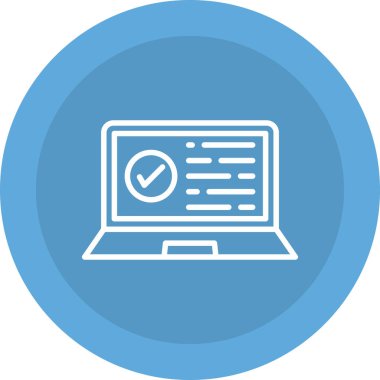 Laptop modern simgesinin vektör illüstrasyonu