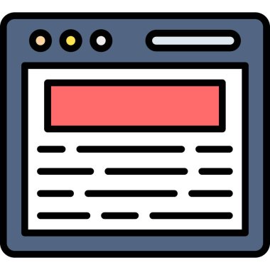 Web tasarım simgesi, vektör illüstrasyonu