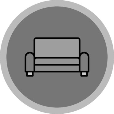 Moda Biçimli Kanepe Simgesi İzole Arkaplanı