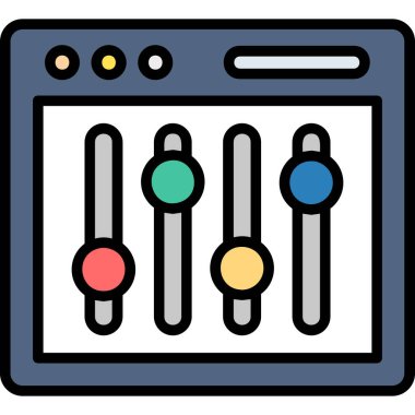 İnternet kontrol simgesi. taslak internet kontrol vektör rengi düz izole