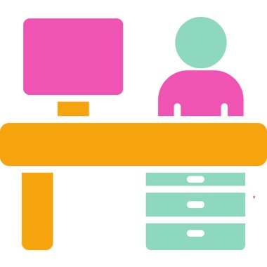 Masa. Web simgesi basit illüstrasyon