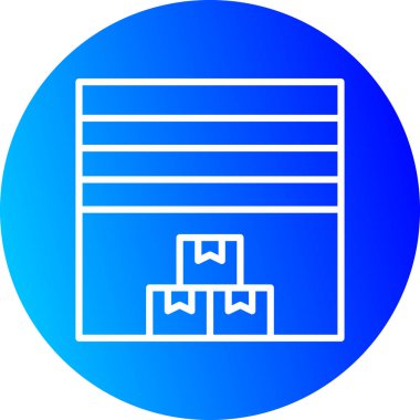 Bir evin mavi simgesinin vektör çizimi