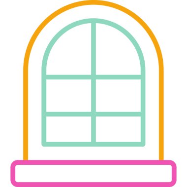 Bina. Web simgesi basit illüstrasyon