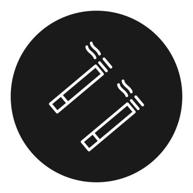 Modern b 'nin vektör illüstrasyonunda sigara ikonu yok