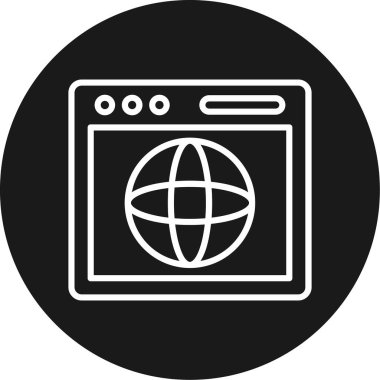 İnternet web simgesi basit tasarım
