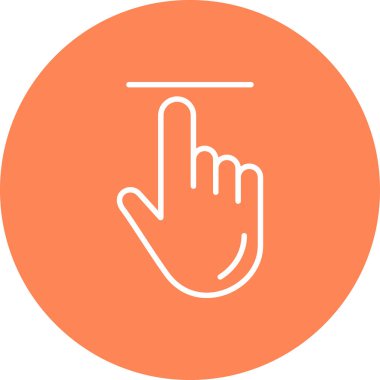 parmak parmak simgesi ana hat biçiminde