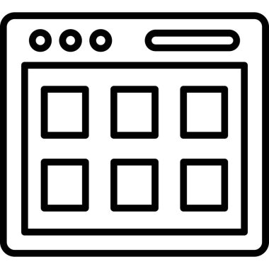 Taslak biçiminde tarayıcı bilgisayar internet simgesi