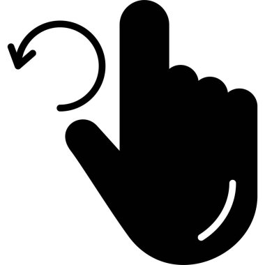 parmak hareketi el simgesi ana hat biçiminde