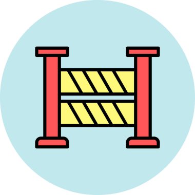 Bariyer. Web simgesi basit illüstrasyon