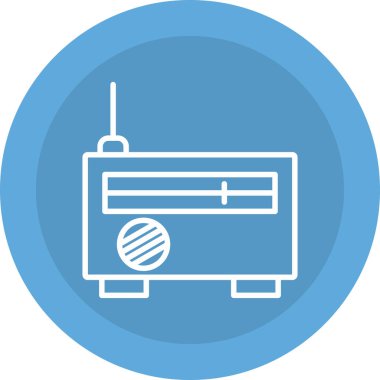 radyo web simgesi, basit vektör illüstrasyonu