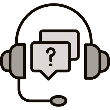 Kulaklık. Web simgesi basit illüstrasyon