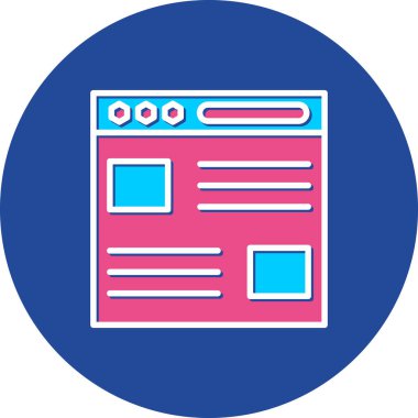 İnternet tarayıcısı. Web simgesi basit tasarım