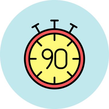 Saat simgesinin vektör illüstrasyonu