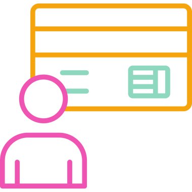 Kart. Web simgesi basit illüstrasyon