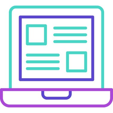 bilgisayar ekran dizüstü simgesi - ana hatlar biçiminde