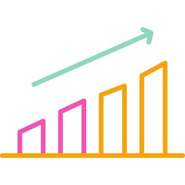 büyüme grafiği vektör illüstrasyonu