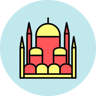 Bina. Web simgesi basit illüstrasyon