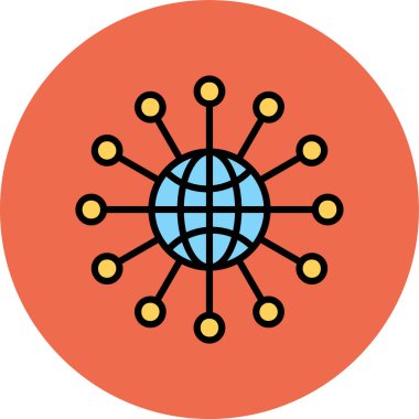 vektör küresel ağ illüstrasyonu