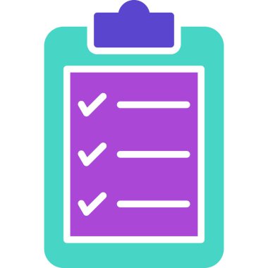 Kontrol listesi. Web simgesi basit illüstrasyon