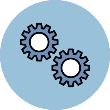 Dişliler. Web simgesi basit illüstrasyon