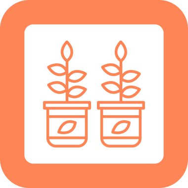 Bitki. Web simgesi basit illüstrasyon