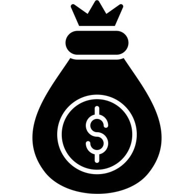 çanta dolar para simgesi ana hat biçiminde