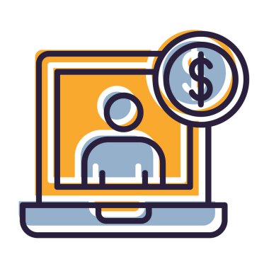 çevrimiçi bankacılık vektör simgesi