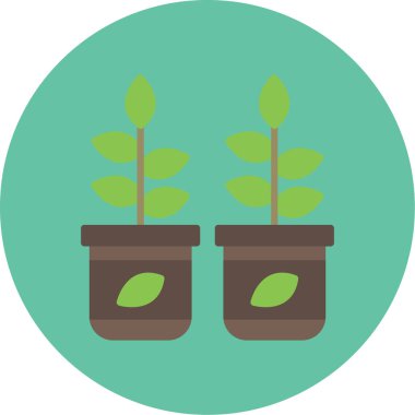 Bitki. Web simgesi basit illüstrasyon