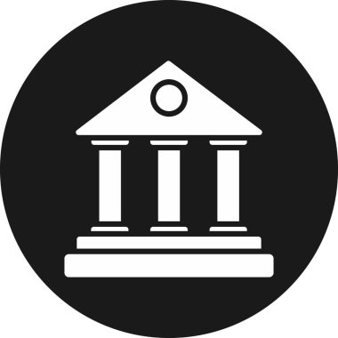 Bir banka binasının vektör simgesi