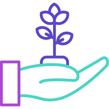 Bitki. Web simgesi basit illüstrasyon