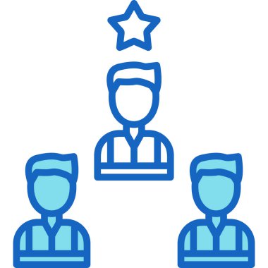 Bir grup insan simgesinin vektör çizimi