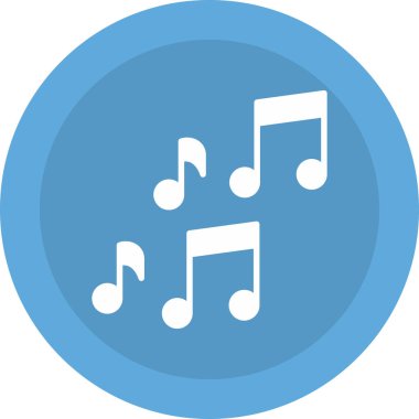 Müzik. Web simgesi basit illüstrasyon