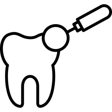 Diş hekimi simgesi, basit vektör illüstrasyonu