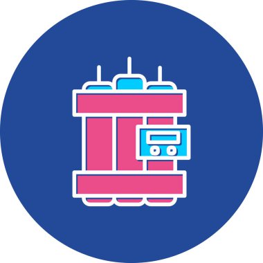 Bir robot simgesinin vektör illüstrasyonu