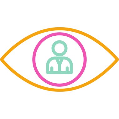 Göz simgesi vektör illüstrasyonu