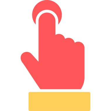 Elini şıklat. Web simgesi basit illüstrasyon