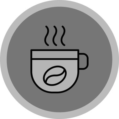 kahve fincanı simgesi, vektör illüstrasyonu