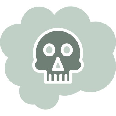 Kafatası. Web simgesi basit illüstrasyon