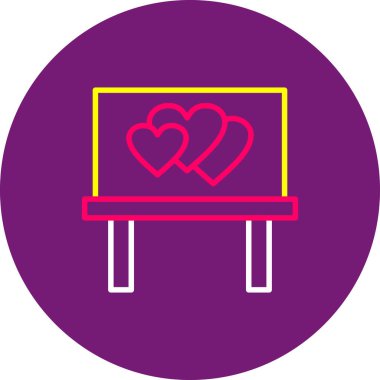 Kalp. Web simgesi basit illüstrasyon