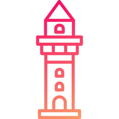 Deniz feneri. Web simgesi basit illüstrasyon