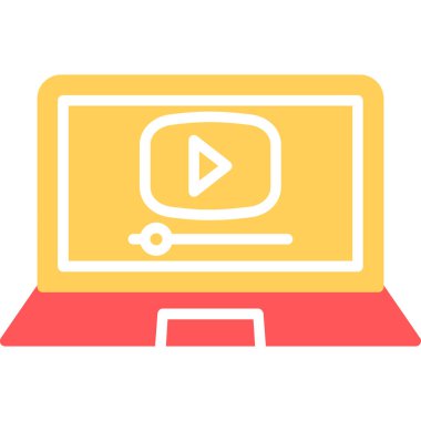 dizüstü bilgisayar simgesi vektör çizimi