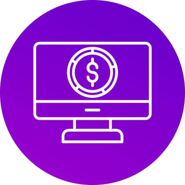 Dizüstü bilgisayar simgesi vektör çizimi