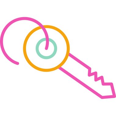 Anahtar simgesi vektör illüstrasyonu