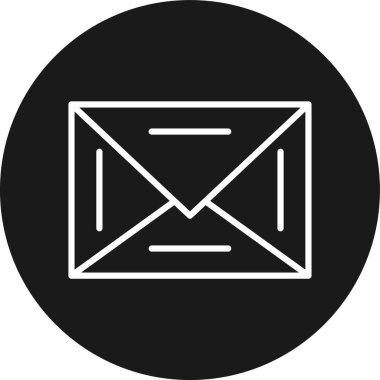 zarf e- posta simgesi, vektör illüstrasyonu