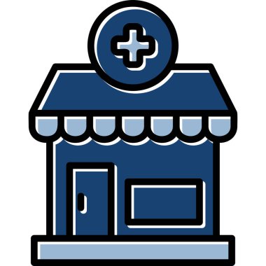 Mağaza. Web simgesi basit illüstrasyon