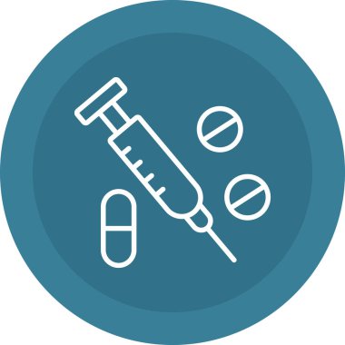 Aşı için vektör illüstrasyon simgesi