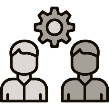 İş dünyası takım ikonu. Beyaz arkaplanda izole edilmiş web tasarımı için özet takım çalışması vektör simgesi